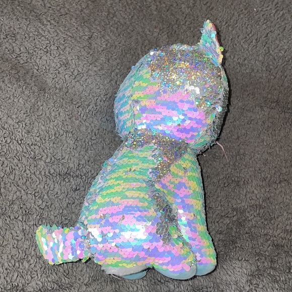 TY WHIMSY limited collection flippables sequin cat 2019 9” plush squish furry - Picture 8 of 13